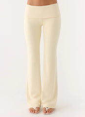 Renae Low Rise Pants - Baby Yellow