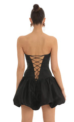 Corset Bubble Dress in Black