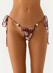 Saga Bead Bikini Bottom - Espresso Meadow