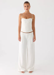 Samuel Low Rise Suiting Pants - White