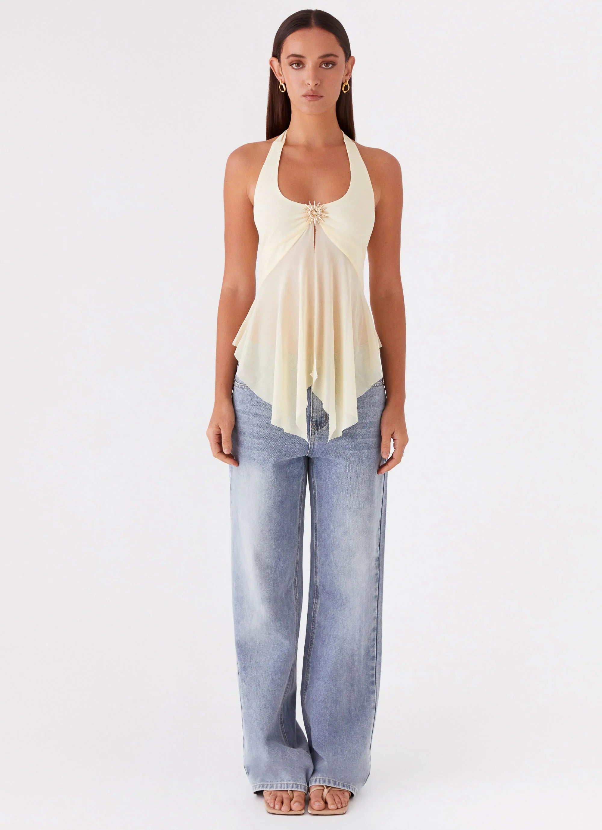 Sunbeam Mesh Top - Yellow