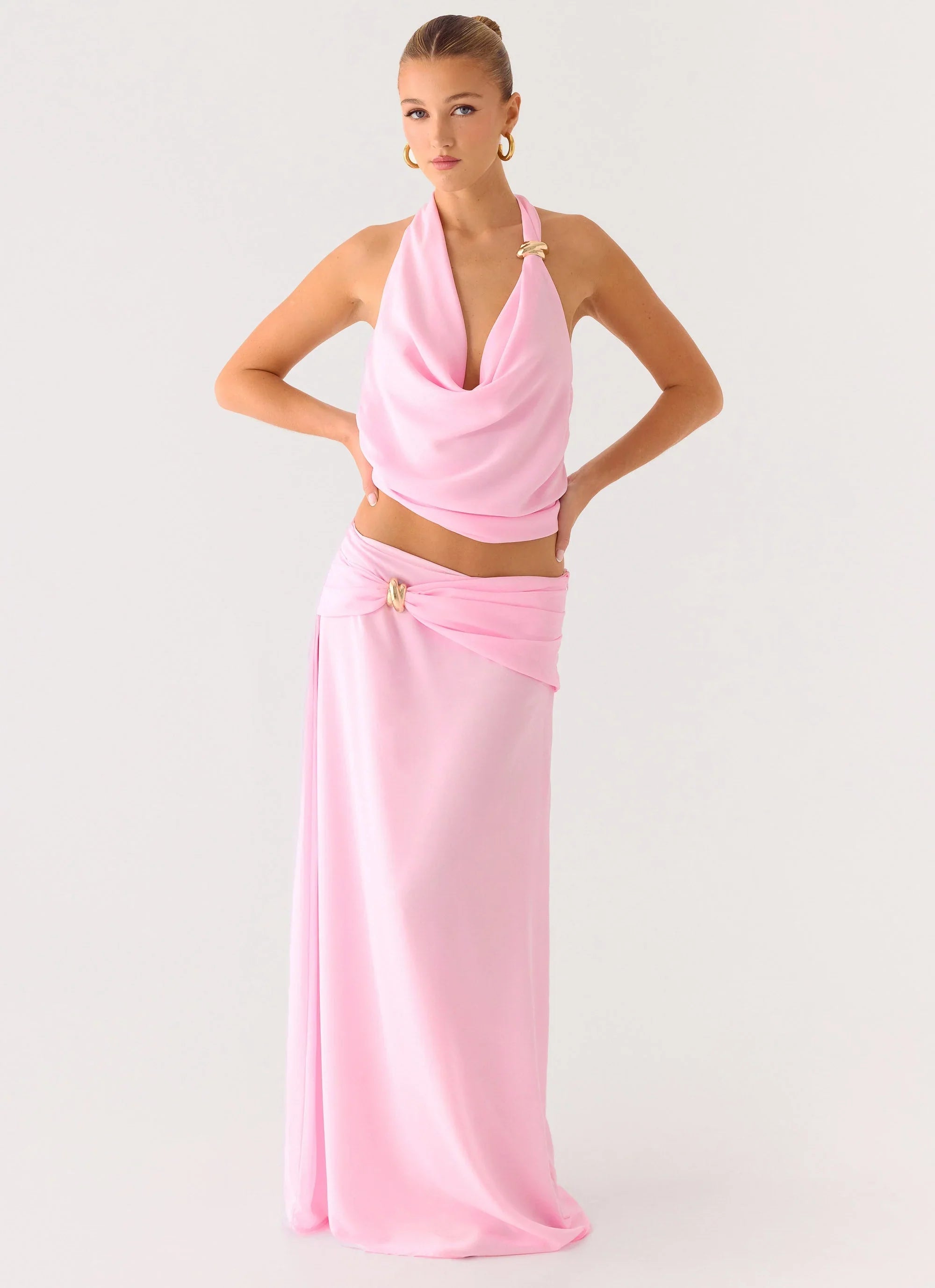 Anuhea Cowl Top - Pink